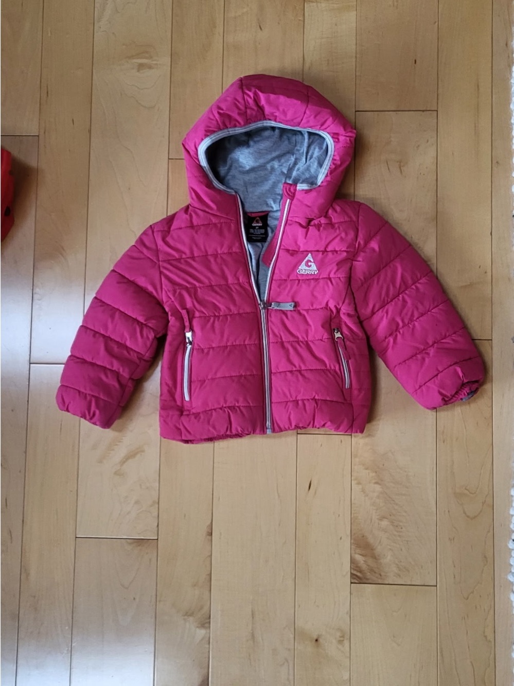 Gerry Weber Girls Hooded Puffer Jacket in Bright Fuchsia